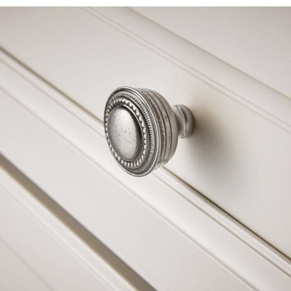 Top Knobs M198 Contessa Cabinet Knob 1.25" Antique Pewter Round Metal - Picture 2 of 9
